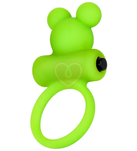 Эрекционное кольцо с вибропулей ToyFa A-Toys зелёное фото 2
