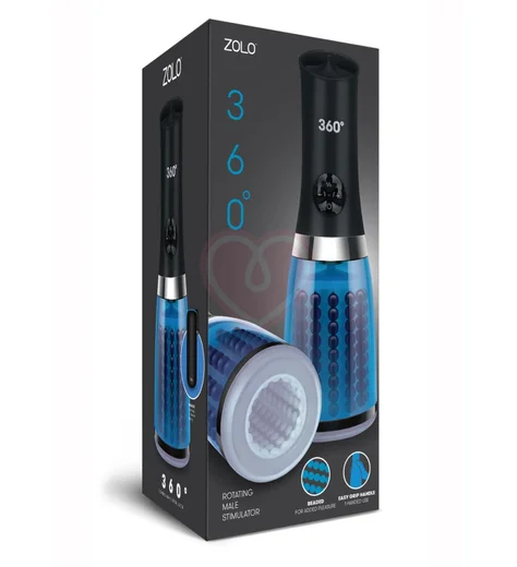 Мужской мастурбатор с ротацией Zolo 360 фото 3
