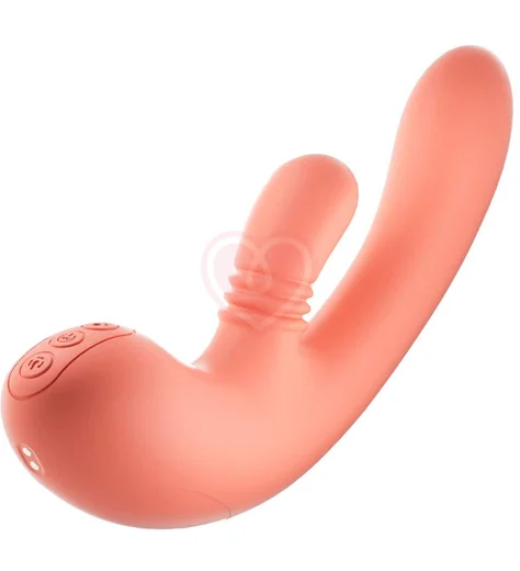 Вибратор кролик Amovibe Vibella коралловый фото 4