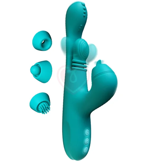 Вибратор кролик Amovibe Sensa Sway с вращением 360 градусов и насадками фото 6