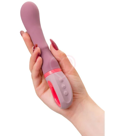 Рельефный вибратор с ручкой-кольцом Flovetta Rose розовый фото 6