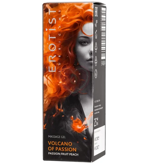 Гель с эффектом вибрации Erotist Volcano Of Passion Fruit Peach персик маракуйя 25 мл фото 6