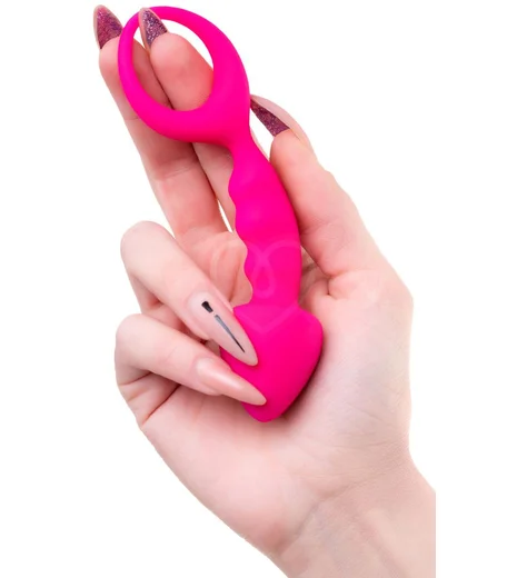 Анальная пробка с петлёй ToDo Bong розовая фото 3