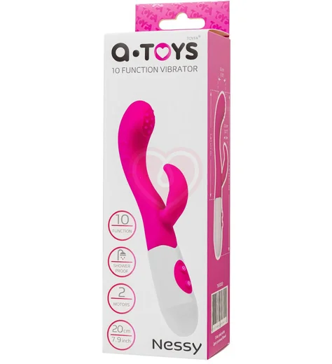 Вибратор-кролик A-Toys by Toyfa Nessy розовый фото 5