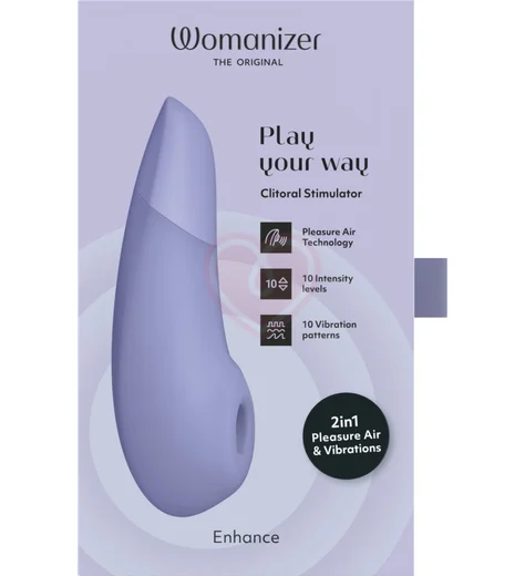 Бесконтактный клиторальный стимулятор с вибрацией Womanizer Enhance сиреневый фото 4