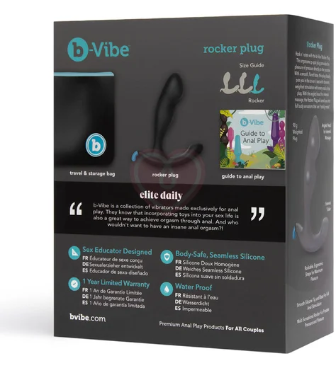 Утяжелённый стимулятор простаты b-Vibe Pocker Plug черный фото 9