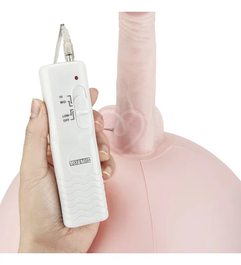 Надувной мяч с реалистичным вибратором Lux Fetish розовый фото 3