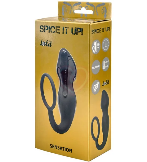 Анальный стимулятор с эрекционными кольцом Spice It Up Sensation серый фото 2