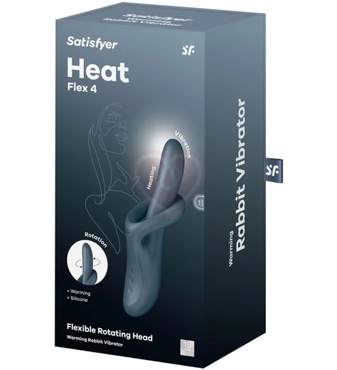 Вибратор с ротацией и нагревом Satisfyer Heat Flex 4 серый фото 5