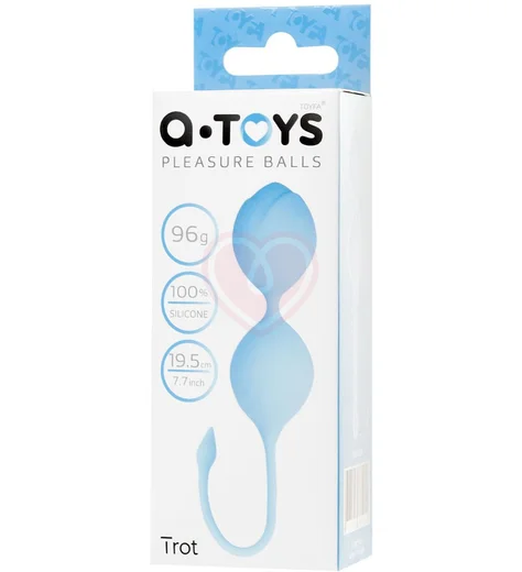 Вагинальные шарики со смещённым центром тяжести A-Toys by Toyfa Trot голубые фото 6