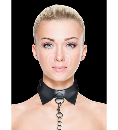 Ошейник-воротничок с поводоком Ouch! Exclusive Collar and Leash чёрный фото 2