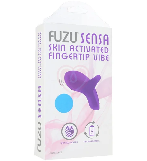 Мини-вибратор на палец Fuzu Sensa Skin Activated Vibe голубой фото 4