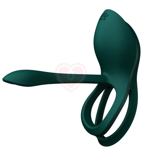 Эрекционное кольцо с вибрацией и пультом дистанционного управления Zalo Bayek зелёное фото 3