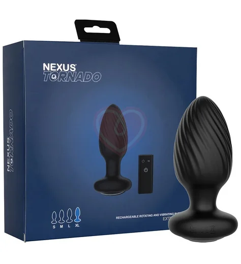 Анальная вращающаяся вибропробка Nexus Tornado Extra Large чёрная фото 3