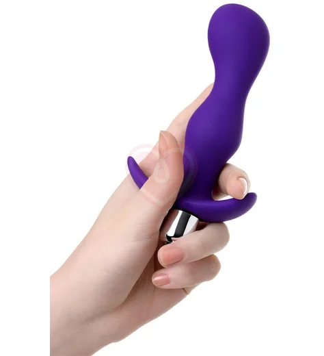 Анальная вибропробка A-Toys Vibro Anal Plug L фиолетовая фото 3