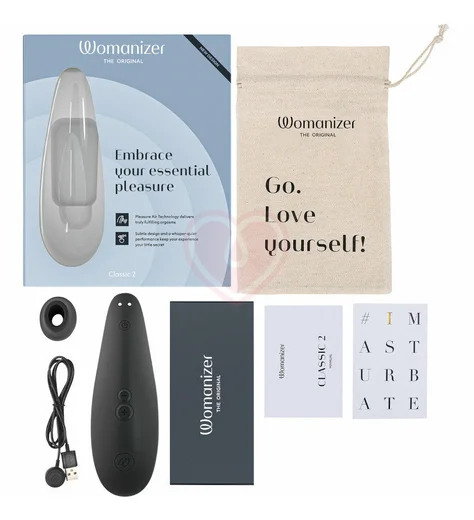 Бесконтактный клиторальный стимулятор Womanizer Classic 2 чёрный фото 2