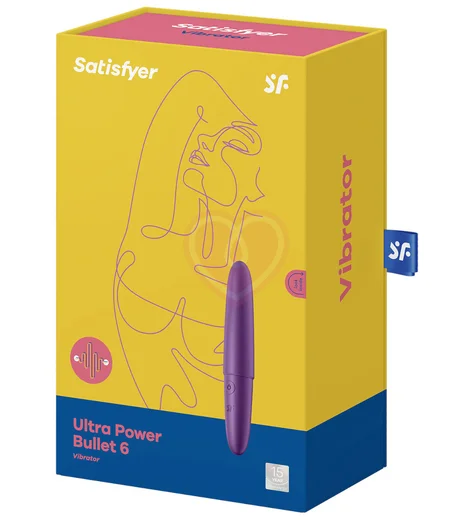Вытянутая вибропуля Satisfyer Ultra Power Bullet 6 с округлым кончиком фиолетовая фото 5