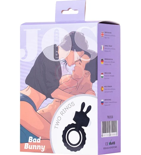 Эрекционное виброкольцо JOS Bad Bunny чёрное фото 2