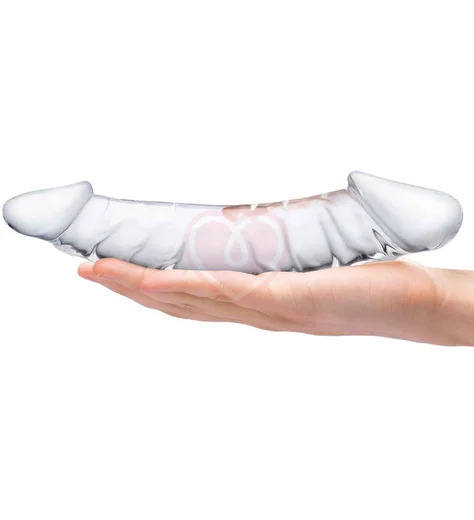 Двусторонний стеклянный фаллоимитатор Glas Girthy Realistic фото 4