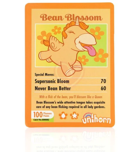 Клиторальный вибратор в виде единорога со стимуляцией язычком Unihorn Bean Blossom желтый фото 2