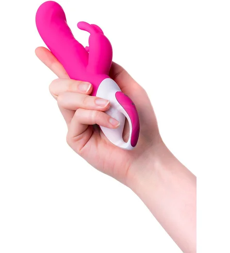 Вибратор-кролик с подогревом и стимуляцией зоны G Jos Elly розовый фото 5