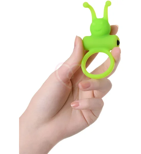 Эрекционное кольцо с вибропулей A-Toys by Toyfa Flik зеленое фото 4