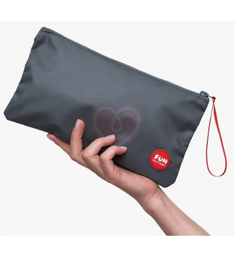 Сумка Fun Factory Toy Bag для хранения игрушек размер M 26х14 см тёмно-серая фото 2