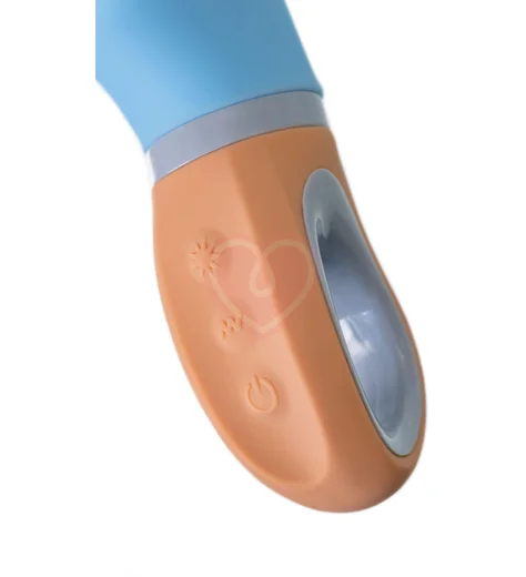 Вибратор с анатомическим выступом для стимуляции клитора Flovetta Bluebell голубой фото 4