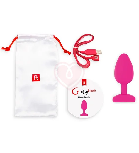 Анальная пробка с вибрацией Gvibe Gplug Bioskin розовая фото 5