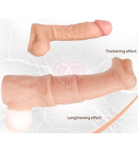 Насадка с крупной головкой с отверстием для мошонки Kokos Cock Sleeve CS011-M фото 2