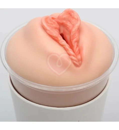 Мастурбатор вагина в стакане Naked Factory V-04 телесный фото 3