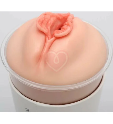 Мастурбатор вагина в стакане Naked Factory V-04 телесный фото 4