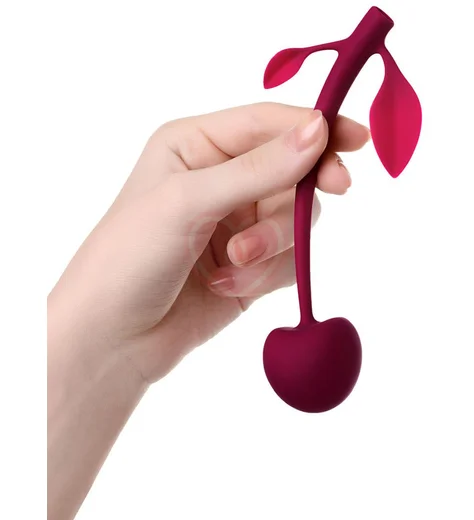 Вагинальный шарик со смещённым центром тяжести Jos Cherry бордовый фото 2
