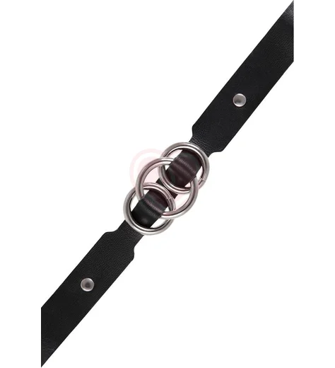 Чокер со связанными кольцами Pecado BDSM черный фото 4