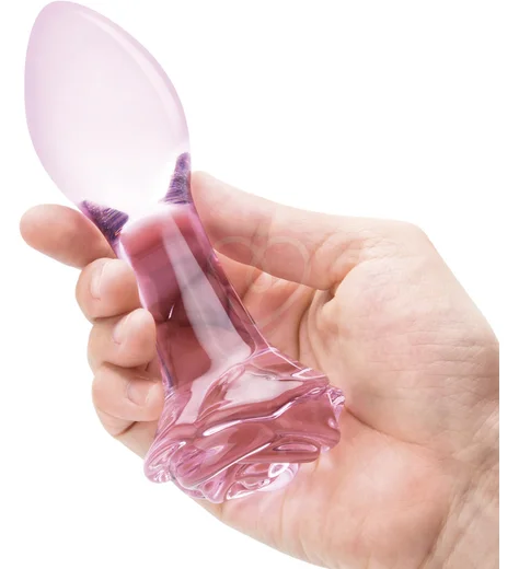 Набор стеклянных анальных пробок с розочками Glas Rosebud Butt Plug Set фото 4