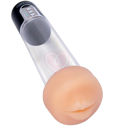 Вакуумная помпа с мастурбатором ротик Lux Fetish Blowjob Auto Sucker Penis Enlarger Pump фото 2
