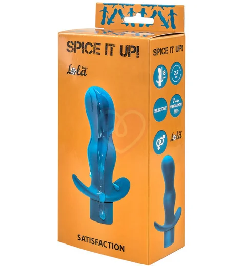Анальная пробка с вибрацией Spice it up Satisfaction бирюзовая фото 2
