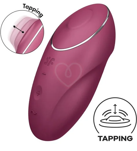 Клиторальный вибратор с функцией жидкого воздуха Tap Climax 1 бордовый фото 7