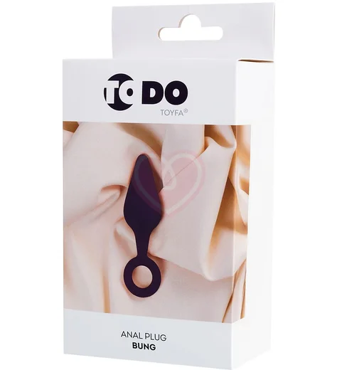 Анальная пробка с кольцом ToDo Bung фиолетовая фото 2