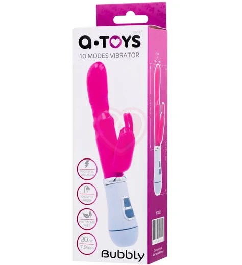 Вибратор-кролик A-Toys Bubbly розовый фото 5
