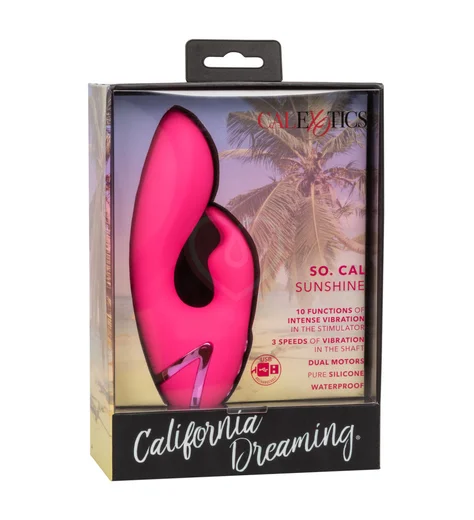 Вибратор со стимулятором клитора So. Cal Sunshine розовый фото 7