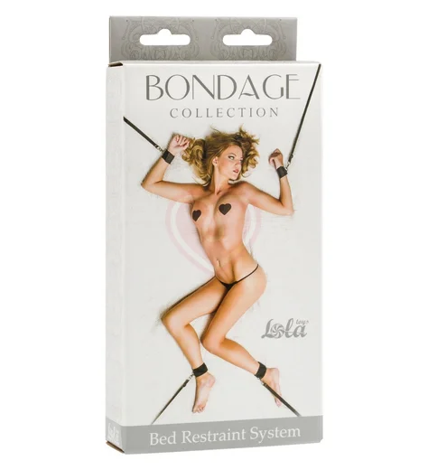 Бондажный набор на кровать Bed Restraint System Plus Size черный фото 2