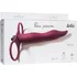 Вибронасадка для двойного проникновения с двумя кольцами Pure Passion Flirtini 16 см бордовая фото 3