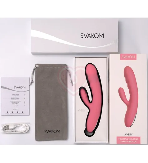 Вибратор-кролик с пульсацией Svakom Avery розовый фото 3