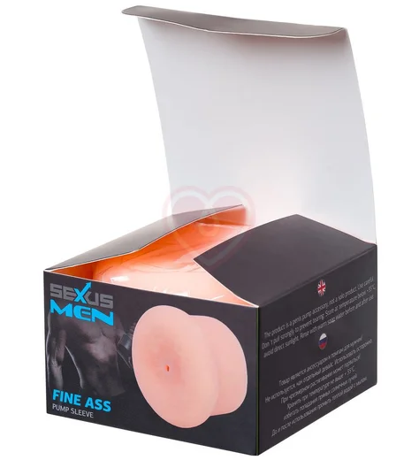 Насадка на мужскую помпу Sexus Men Fine Ass телесная фото 6