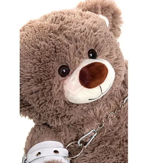 Белый бондажный набор Pecado с коричневым медведем фото 4