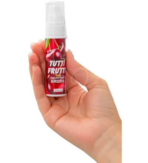 Съедобный лубрикант для орального секса Tutti Frutti OraLove вишня 30 г фото 3