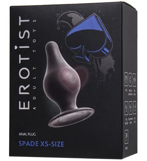 Анальная пробка в виде масти пики Erotist Spade Xs чёрная фото 4
