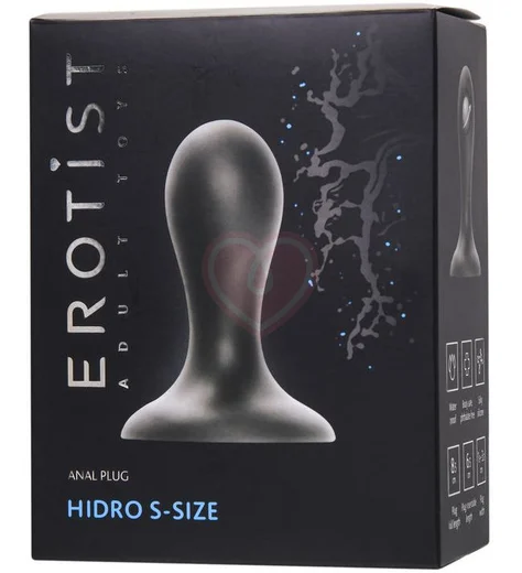 Анальная пробка со смещённым центром тяжести Erotist Hidro S чёрная фото 2