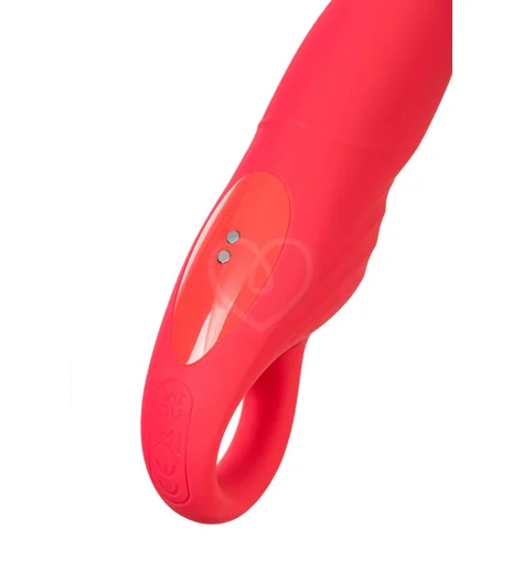 Вибратор для зоны G с двигающейся головкой Flovetta Carnation персик фото 5